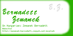 bernadett zemanek business card